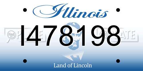 I478198 Illinois License Plate