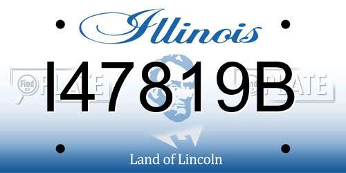 I47819B Illinois License Plate