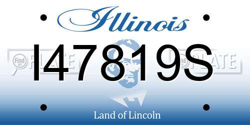 I47819S Illinois License Plate