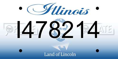 I478214 Illinois License Plate