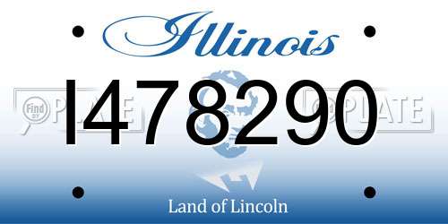 I478290 Illinois License Plate