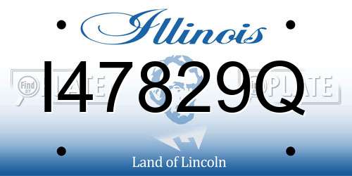 I47829Q Illinois License Plate