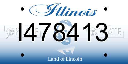 I478413 Illinois License Plate