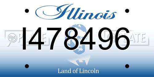 I478496 Illinois License Plate