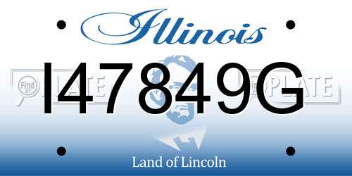 I47849G Illinois License Plate