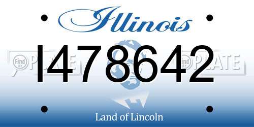 I478642 Illinois License Plate