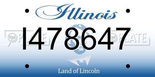 I478647 Illinois License Plate