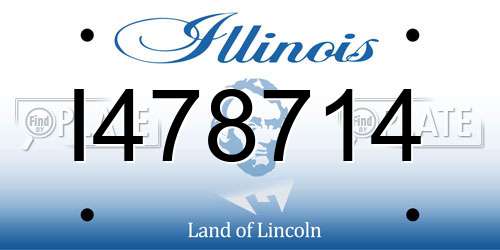 I478714 Illinois License Plate