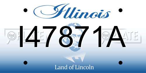 I47871A Illinois License Plate