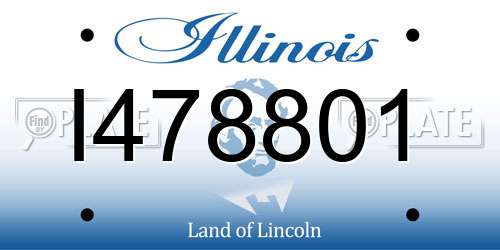 I478801 Illinois License Plate