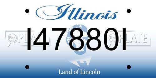 I47880I Illinois License Plate