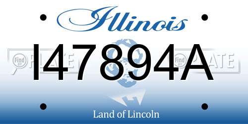 I47894A Illinois License Plate