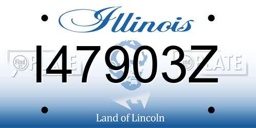 I47903Z Illinois License Plate