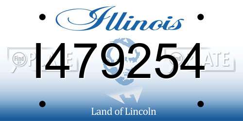 I479254 Illinois License Plate