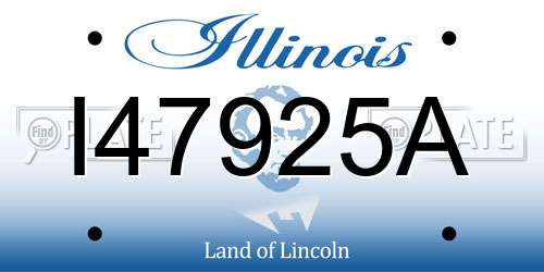 I47925A Illinois License Plate