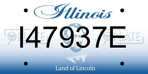 I47937E Illinois License Plate