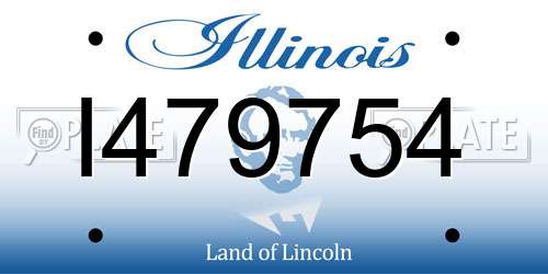 I479754 Illinois License Plate