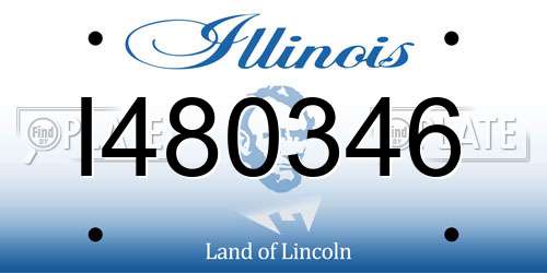 I480346 Illinois License Plate