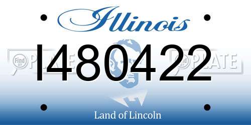 I480422 Illinois License Plate