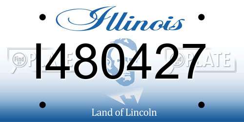 I480427 Illinois License Plate