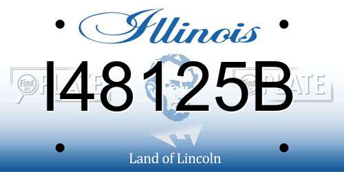I48125B Illinois License Plate