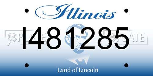 I481285 Illinois License Plate