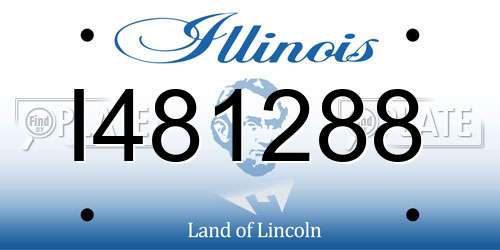 I481288 Illinois License Plate