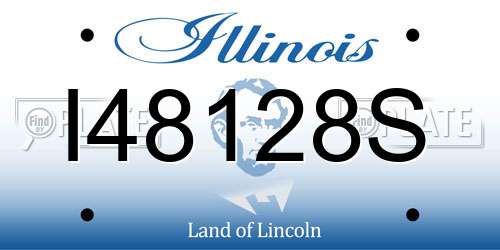 I48128S Illinois License Plate