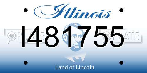 I481755 Illinois License Plate