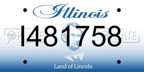 I481758 Illinois License Plate
