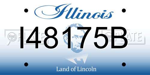 I48175B Illinois License Plate