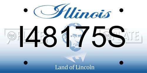 I48175S Illinois License Plate