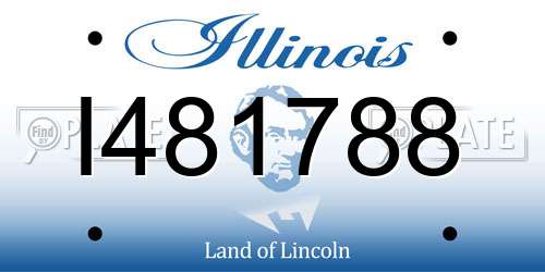 I481788 Illinois License Plate