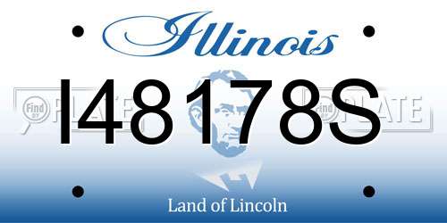 I48178S Illinois License Plate