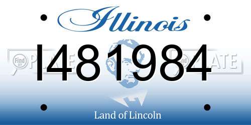 I481984 Illinois License Plate