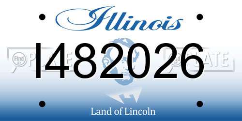 I482026 Illinois License Plate