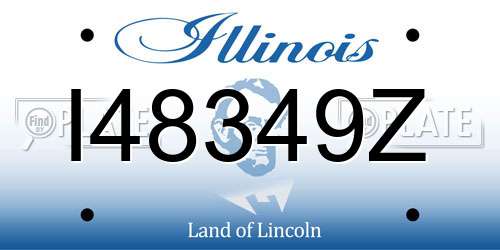 I48349Z Illinois License Plate