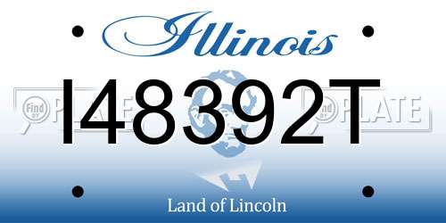 I48392T Illinois License Plate
