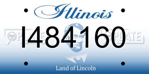 I484160 Illinois License Plate