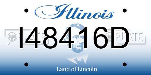 I48416D Illinois License Plate