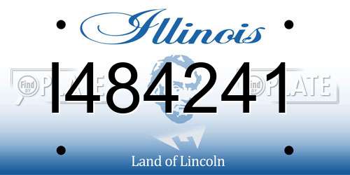 I484241 Illinois License Plate