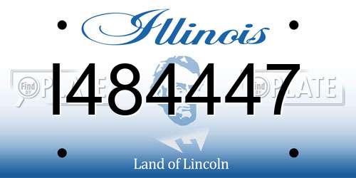 I484447 Illinois License Plate