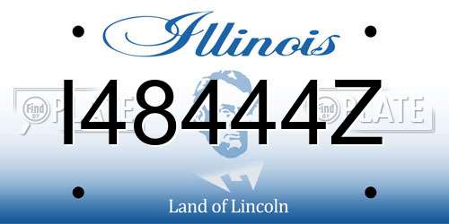 I48444Z Illinois License Plate