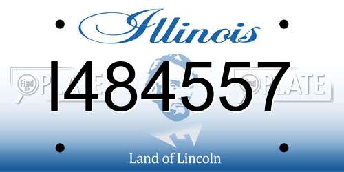 I484557 Illinois License Plate