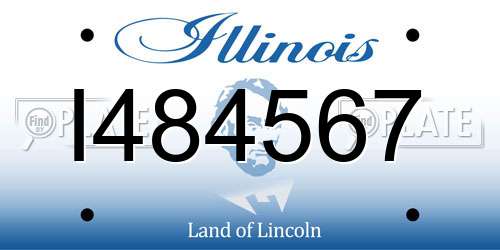 I484567 Illinois License Plate