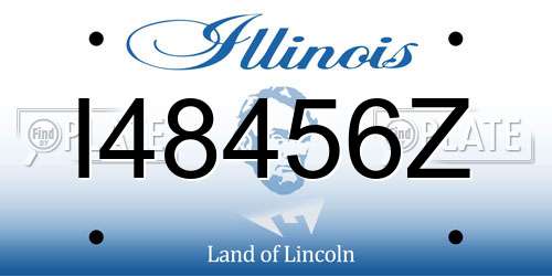 I48456Z Illinois License Plate