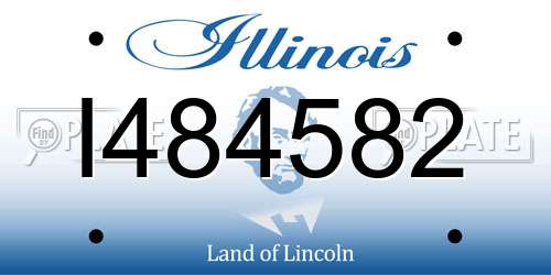 I484582 Illinois License Plate