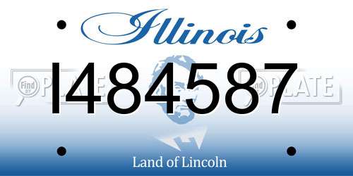 I484587 Illinois License Plate