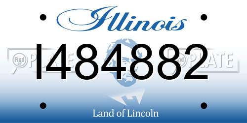 I484882 Illinois License Plate