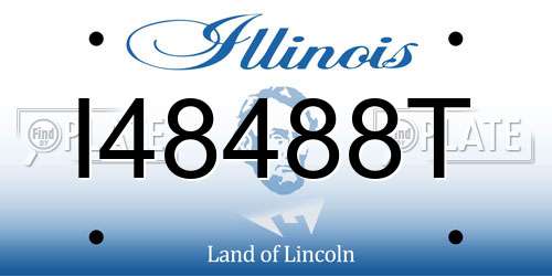 I48488T Illinois License Plate